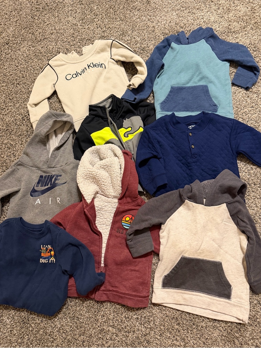 Assorted sweatshirts